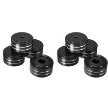 8 Piezas 40X20mm Aluminio HIFI AMP Soporte de Aislamiento de Altavoz Almohadilla de Pie DAC para Tocadiscos (Negro)