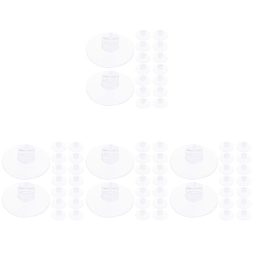 80 Pcs Clear Suction Cup String Light Clips Holders Slotted Wire Pads 1