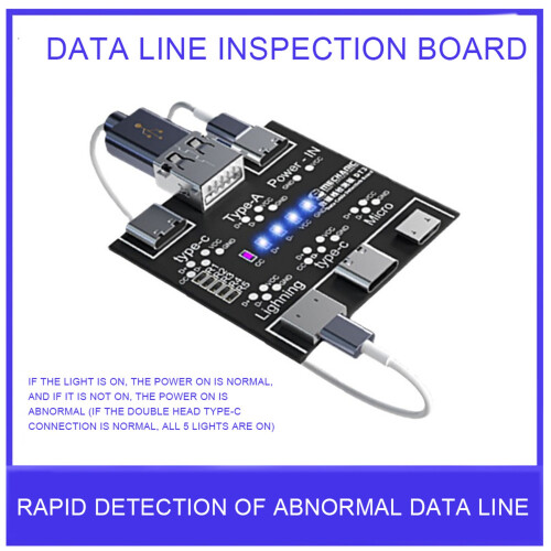 2X DT3 Data Cable Detection Board USB Cable Tester for IOS Android Type-C Short Circuit -Off Switching Test Board Tool 1