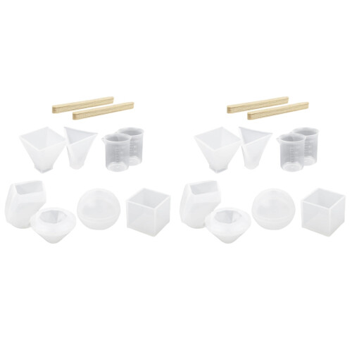 2Conjuntos Moldes De Silicone Criativos Para Artesanato E Decoração 2