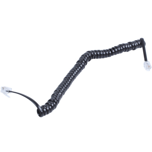 10X Replacement RJ9 4P4C Plug Coiled Stretchy Telephone Handsets Cable  Black 1
