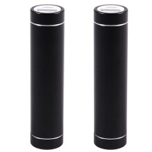 2X 2600MAh Portable External USB Power Bank Box Battery Charger for Mobile Phone(Without Battery) Color:Black