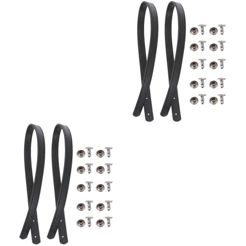 4 Sets Handbag Handles Replacement Straps With Rivets 2