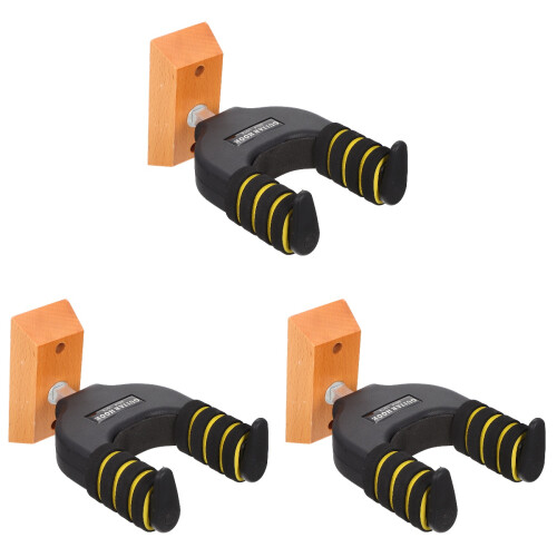 3Pcs Guitar Wall Mount Automatic Locking Hanger For Electric Bass 1