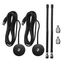 2X CB Aerial Antenna 27MHz Soft Whip Magnetic Base BNC PL259 Connector CB Aerial Antenna for Midland Maxon
