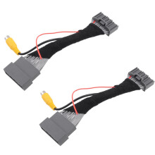 2X Car Rear View Camera Adapter Wire Harness Cable Video Connector for  CRV  EXI 2012-2016