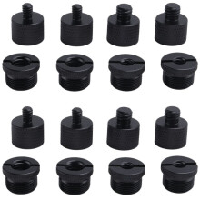 16Pcs Mic Stand Thread Adapter Set,5/8 Female to 3/8 Male and 3/8 Female to 5/8 Male Screw Adapter Thread