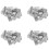 200Pcs 9 x 9 x 5mm  Aluminium Heatsink for IC LED Chipset RAM 1