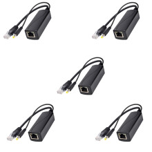 5X PS5712TG Gigabit Power Over Ethernet Splitter 10/100/1000Mpbs RJ45 Support IEEE802.3 Af/At(30W) PoE Splitter