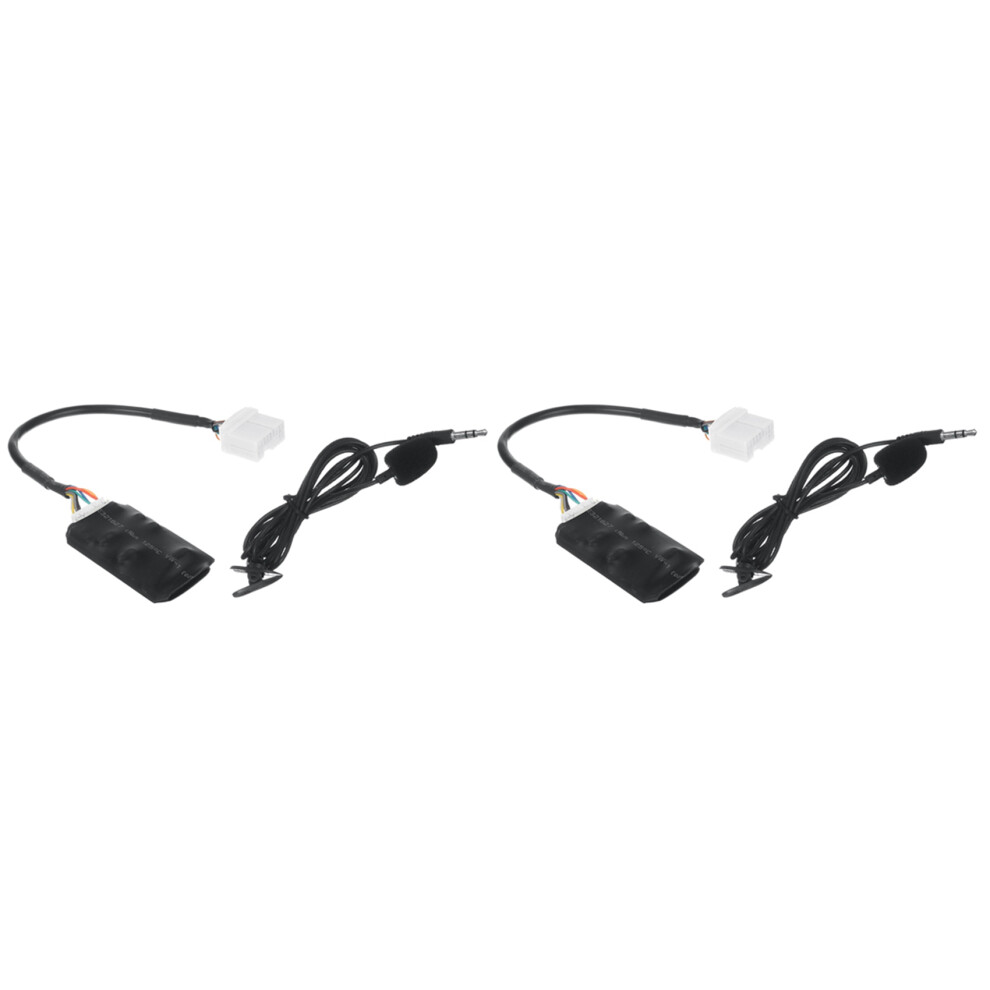 2X Car Radio Audio Adapter Aux Cable Microphone Handsfree For Accord Crv Fit Siming 4712320714487