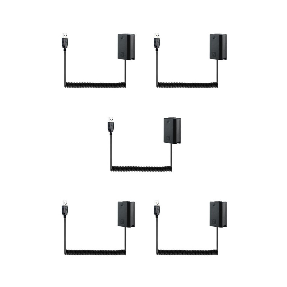 5X Usb Charging Cable Np-Fw50 Dummy Battery Spring Wire For A7 A7r A7s A7m A7ii A7s2 A7m2 A7r2 A6500 Coupler 6134064312831