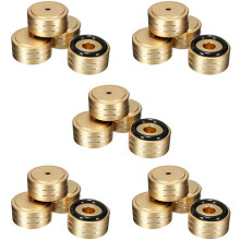 20 Peças 40X20Mm Alumínio HIFI AMP Suporte de Isolamento Plataforma Giratória DAC Pés Almofada (Ouro)
