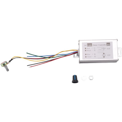 2X DC9V 12V 24V 48V 60V 20A PWM Motor Speed Controller Regulator Driver 0-1200W Adjustable Current 2