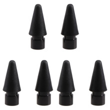 6-Pack Ersättningsspets för Pencil Nibs för Pencil 1:A och 2:A Generationen (Svart)