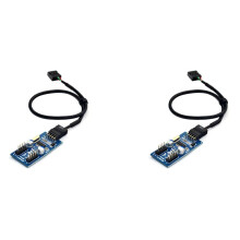 9Pin USB Header Male 1 to 2/4 Female Extension Cable Card Desktop 9Pin USB HUB USB 2.0 9 Pin Connector Adapter 30cm 2PCS