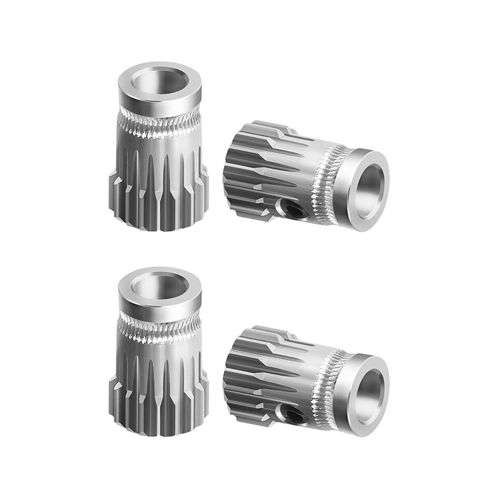 4Pcs Extruder Gears Mk8 Stainless Steel Double Extrusion Wheels Bowden Gear 3D Printer Part For Cr10 3 Silver 4711811806786