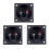 3X Square Shape Double Binding Post Type Speaker Box Terminal Cup Black 1