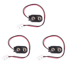 3X Dollhouse Miniature 9V Battery Connector with Wire and Single Receptacle LA005
