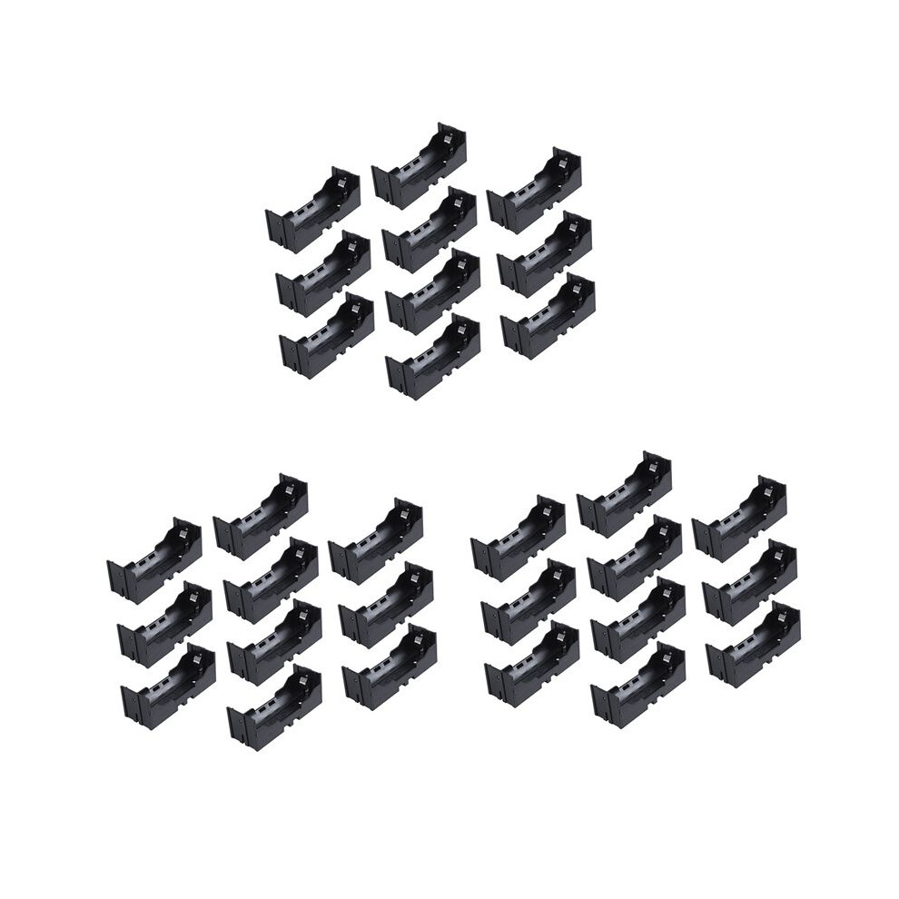 Plastic Single 26650 Battery Holder Case Storage Box 30Pcs Black 4713905337596