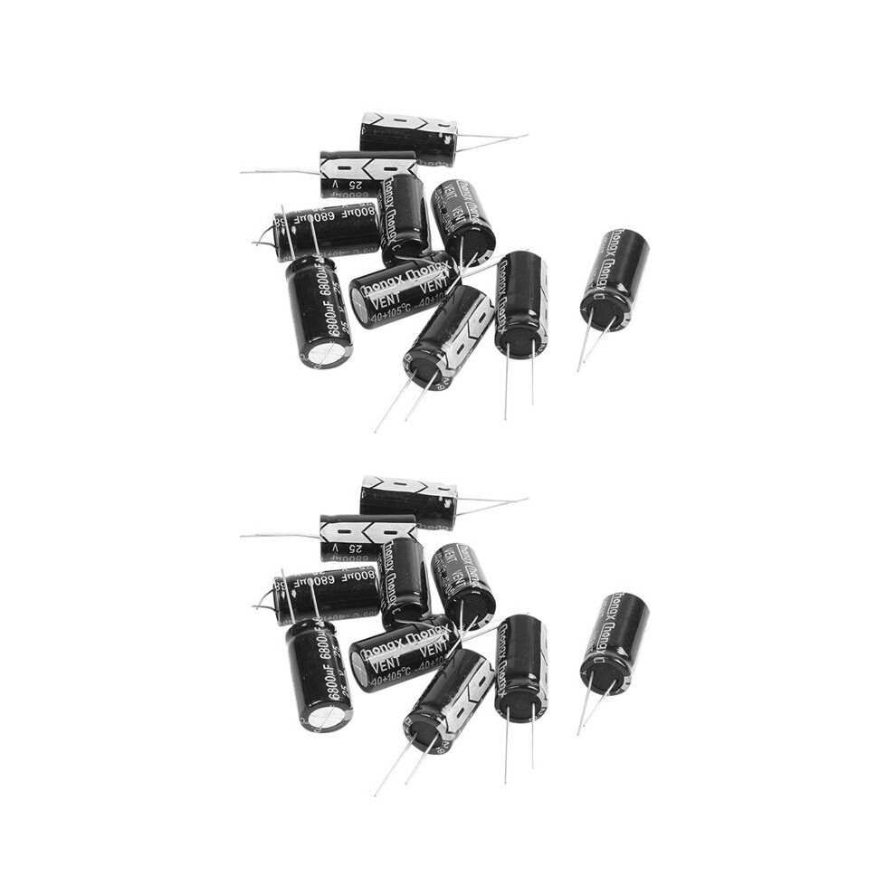 20 Pcs 16Mm X 30Mm 6800Uf 25V Polarized Radial Electrolytic Capacitor 6032447326645