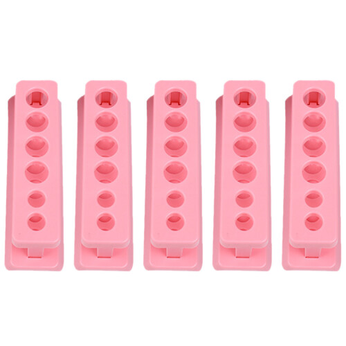 5Pz Per Provette Rosa in ABS, Portatile E Pratico Per 2