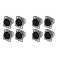 XLR-Buchsenbuchse 3-Polig - Gerätebuchsen Der D-Serie Größe XLR-F - 8-PACK