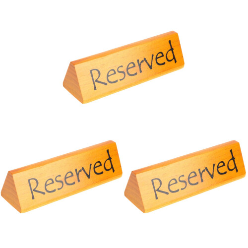 3Pcs Reserved Table Sign Double Sided For Restaurant Wedding Chairs 1