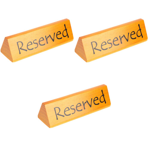3Pcs Reserved Table Sign Double Sided For Restaurant Wedding Chairs 2