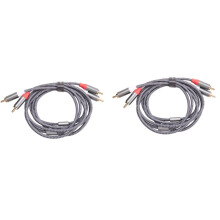2X RCA Stereo Cable, [6Ft/1.8M, Dual Shielded Gold-Plated] 2RCA Male to 2RCA Male Stereo Audio Cable for Home Theater