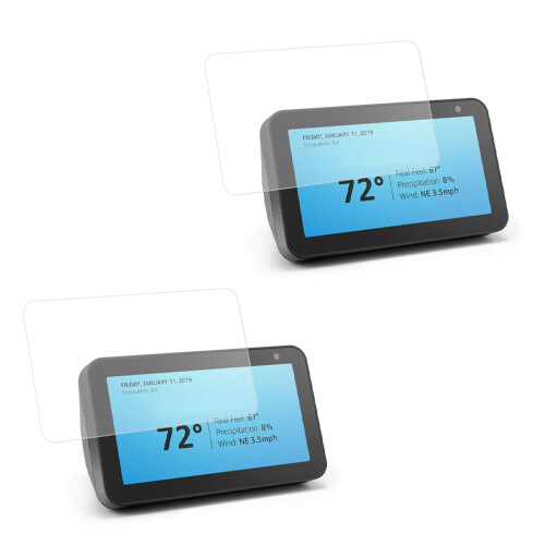 2X Glass Screen Protector for Echo Show 5 Tempered Glass Clear Scratch Screen Protector Film