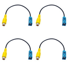 4X Fakra Reversing AV-IN Camera Video Connection RCA Cable Parking Adapter - Fakra to RCA Video Cable Adapter