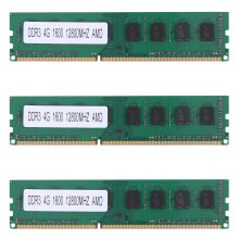 3X DDR3 4GB Memory Ram PC3-12800 1.5V 1600Mhz 240 Pin Desktop Memory DIMM Unbuffered and Non-ECC