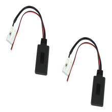 2X para 207, 307, 407, 308 para C2 C3 RD4 Coche 12Pin MóDulo Radio Inalámbrica Estéreo AUX-IN Adaptador de Cable Auxiliar