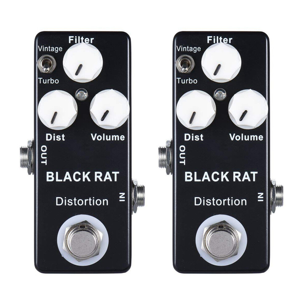 Mosky 2X Rat Distortion Guitar Effect Pedal Black 4713560158413