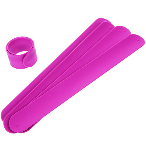 25Pz Slap Bracelets Silicone Viola Per Bambini Compleanni E Party 2
