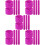 25Pz Slap Bracelets Silicone Viola Per Bambini Compleanni E Party 10
