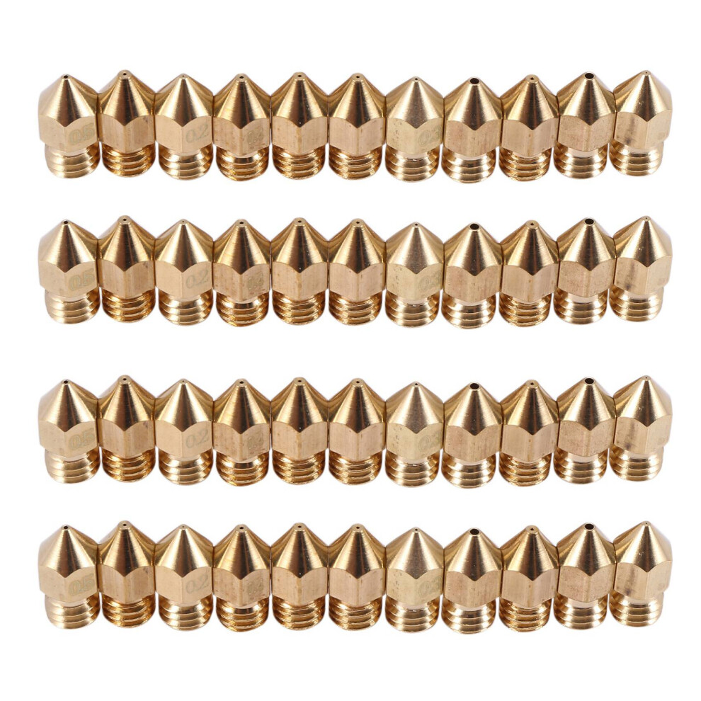 44 Pieces 3D Printer Nozzles Mk8 Nozzle 0.2Mm, 0.3Mm, 0.4Mm, 0.5Mm, 0.6Mm, 0.8Mm, 1.0Mm Extruder Print 4712320714104
