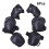 6Pz Set Protettori Gomiti Nero Per Skateboard 1