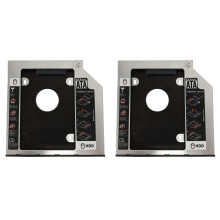 2X Hard Drive Caddy Tray 9.5mm Universal 2Nd HDD HD SSD Enclosure Hard Drive Caddy Case Tray(for SSD and HDD)