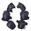 6Pz Set Protettori Gomiti Nero Per Skateboard 3