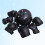 6Pz Set Protettori Gomiti Nero Per Skateboard 10