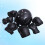 6Pz Set Protettori Gomiti Nero Per Skateboard 7