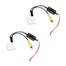 2X 24 Pin Car Camera Adapter Connector Wire Reversing Camera to GPS Unit Cable for Kluger RAV4