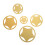5Pz Template Cucito Quilt Rotondi Dorati Per Patchwork Fai-Da-Te 7