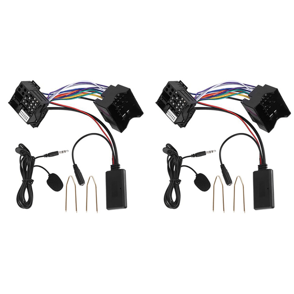 2X Car 5.0 Aux Cable Microphone Handsfree Mobile Phone Free Calling Adapter For C2 C5 Rd4 6032267640068