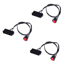 3X Cabo de Cobre de 50 cm Fio de Cobre 24 Pinos FêMea ATX PSU Fonte de AlimentaçãO para Computador Testador