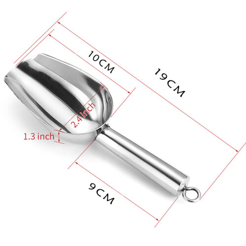 1Set Set Cucchiaio E Pinza Ghiaccio Acciaio Argento Per Party 1