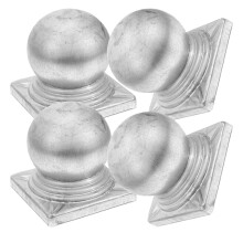 4 Stuks Metalen Balvormige Paalkappen Beschermkap Voor Omheining