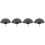 4Pcs Elegant Black Handheld Folding Fans Bamboo Fan for Dance Props 4