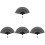 4Pcs Elegant Black Handheld Folding Fans Bamboo Fan for Dance Props 2